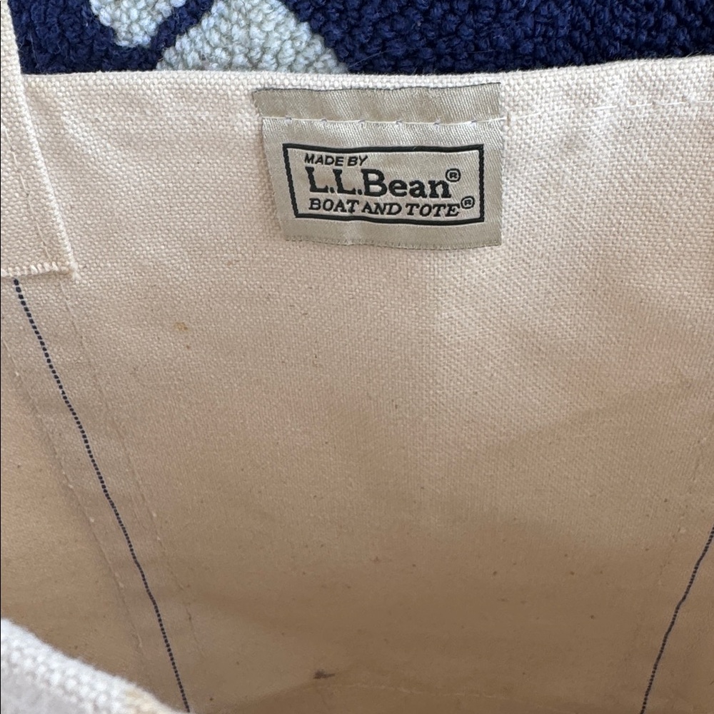 Vtg L.L. Bean WreathTote Bag - Picture 4 of 7